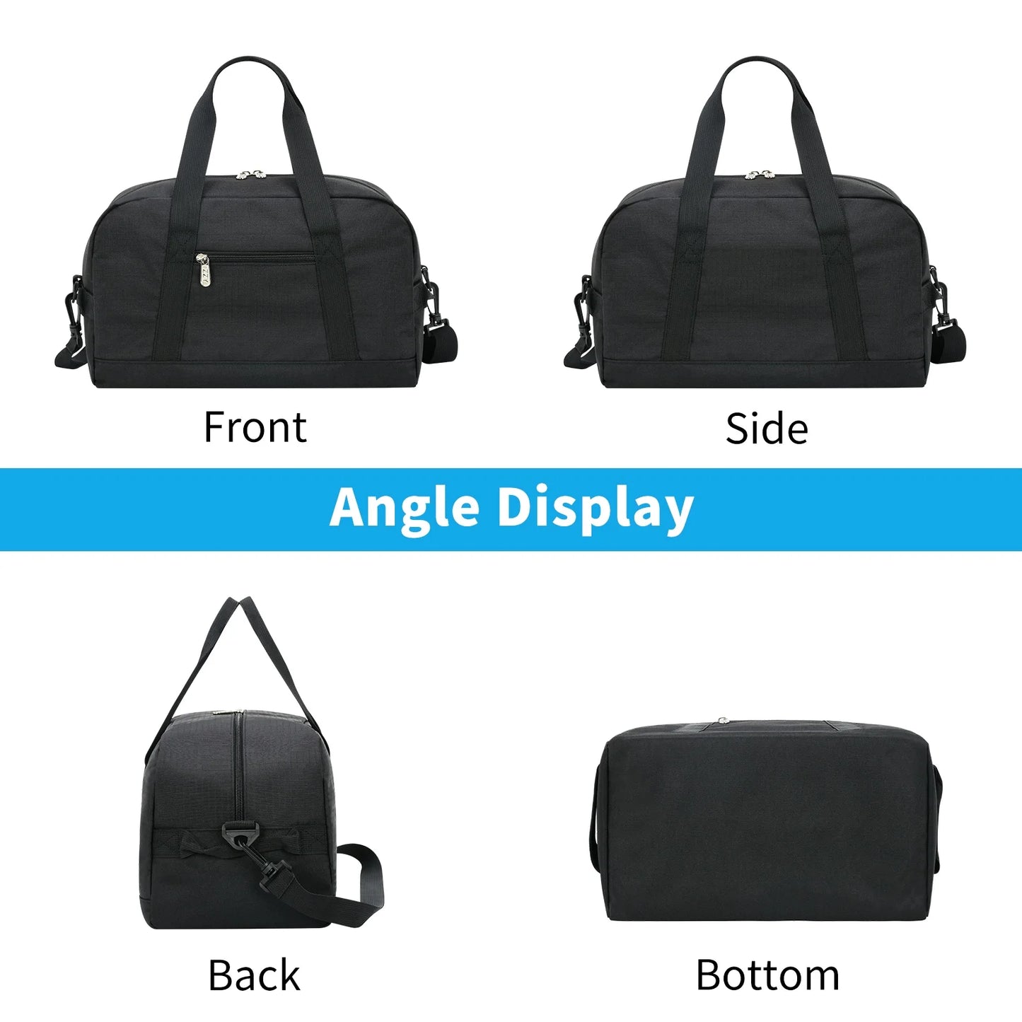 Small Gym Bag Carry on Bag - 12 in Mini Duffle Bag Lightweight for Overnight Travel