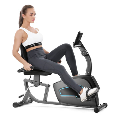 Exercise Bike Recumbent Indoor Stationary Exercise Bike for Home Use with Pluse Monitor/Tablet Holder