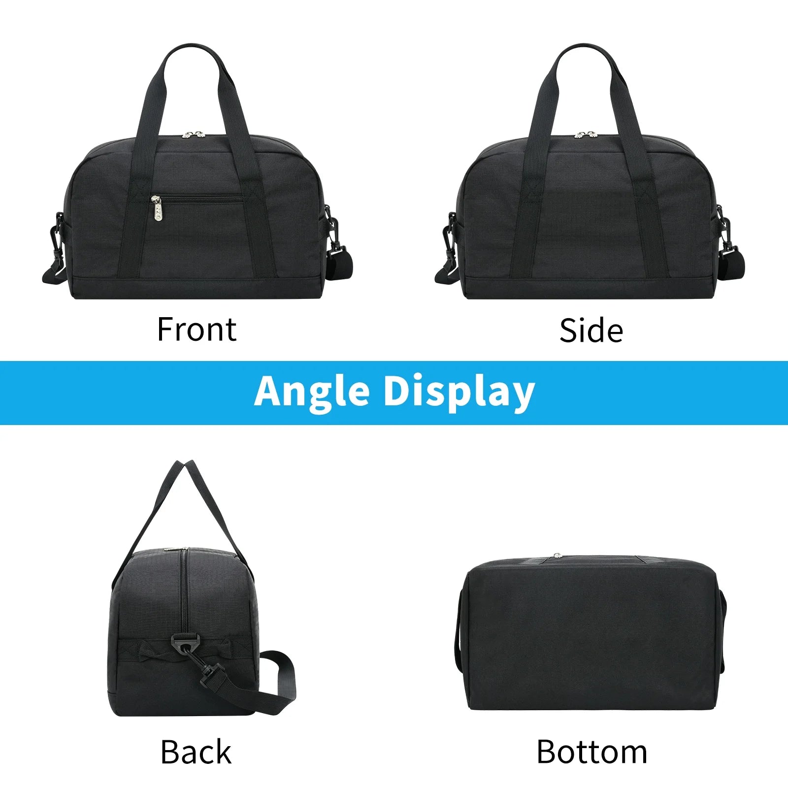 Small Gym Bag Carry on Bag - 12 in Mini Duffle Bag Lightweight for Overnight Travel